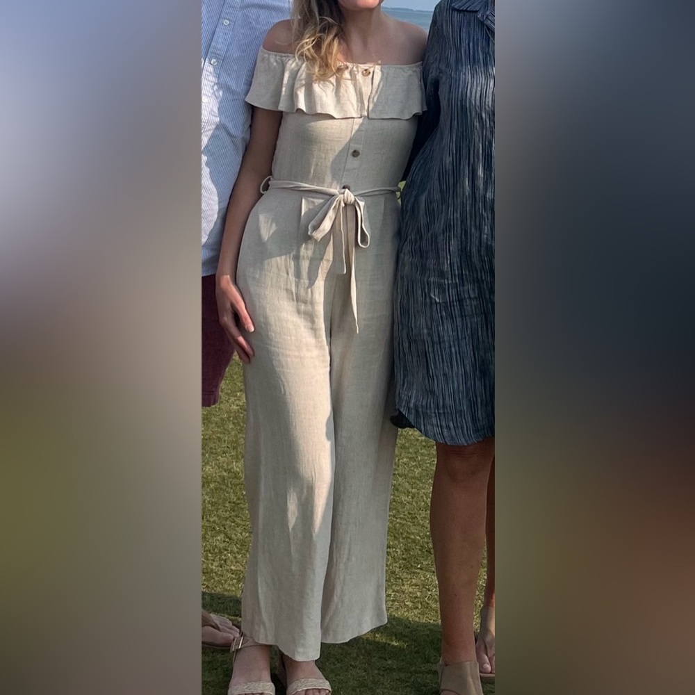 Linen wide leg jumpsuit